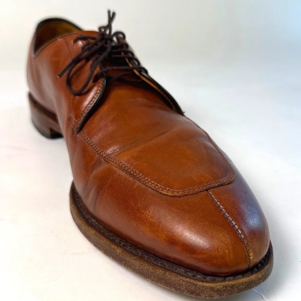 Allen Edmonds Delray Brown Leather‎ Split Toe Derby Dress Shoes Mens 13 B 1298